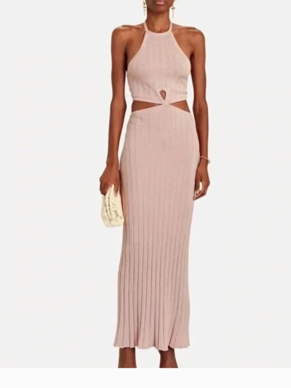 NWT Significant Other 'Indigo' Knit Halter Maxi Dress in Slipper Pink Size 8